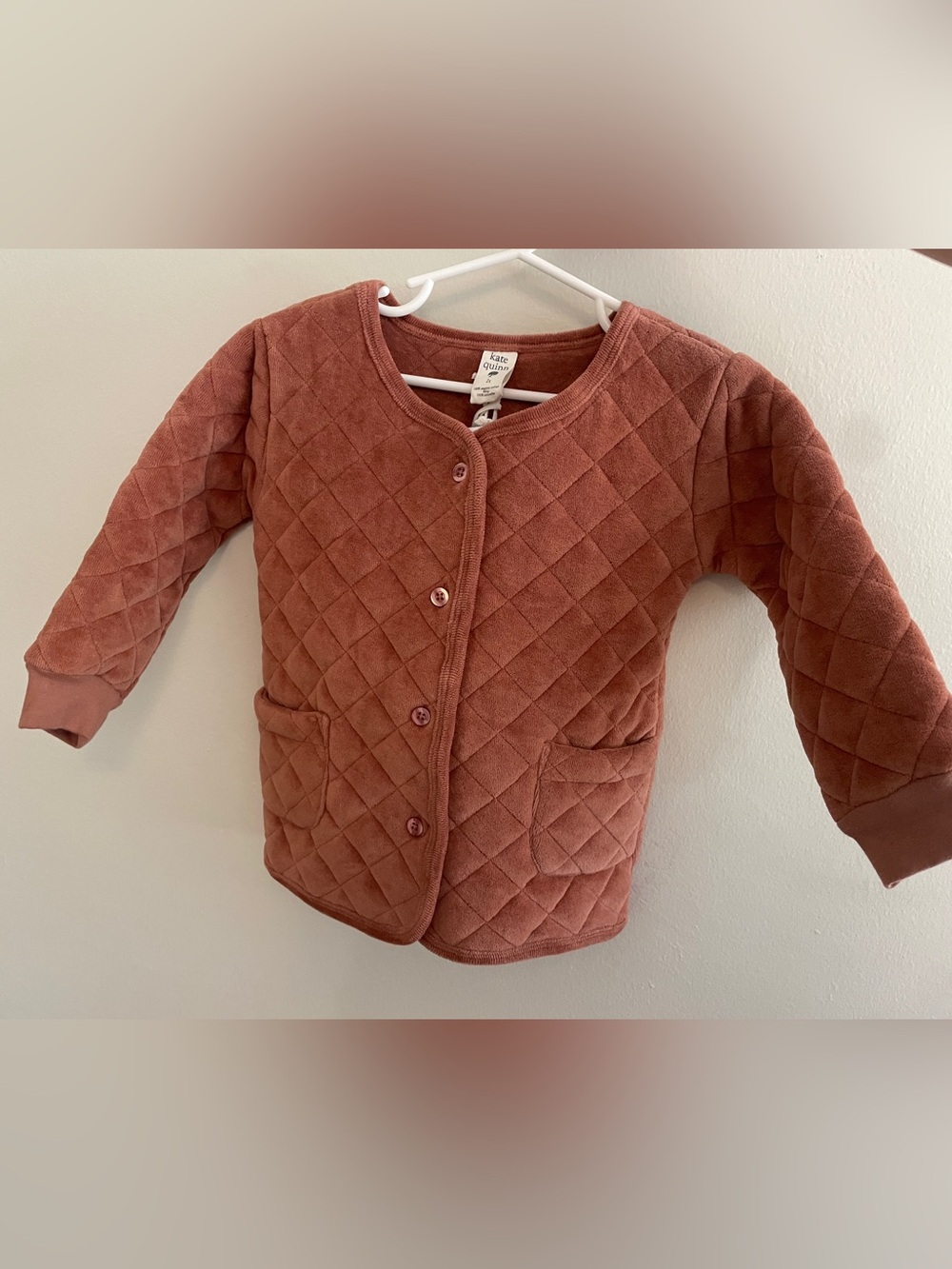 NWT Kate Quinn quilted velour jacket, 2t